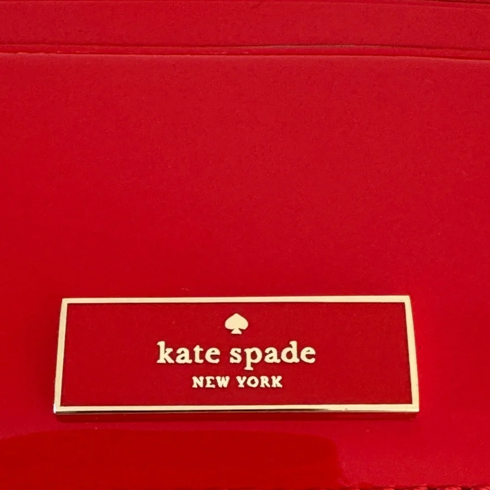 Kate Spade Bridget Red Patent Slim Card Wallet NWT